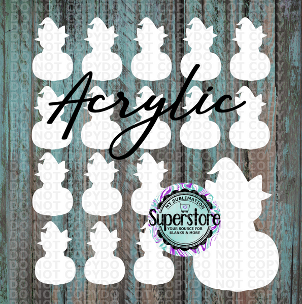 Acrylic Cat In Pumpkin - 10 or 20 count 1.5 & 2 inch size - Sublimation Acrylic