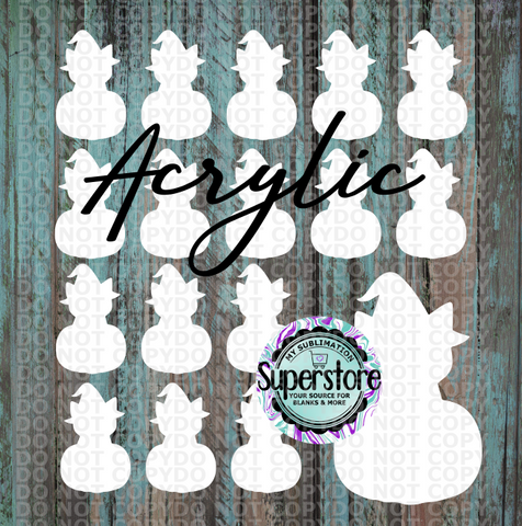 Acrylic Cat In Pumpkin - 10 or 20 count 1.5 & 2 inch size - Sublimation Acrylic