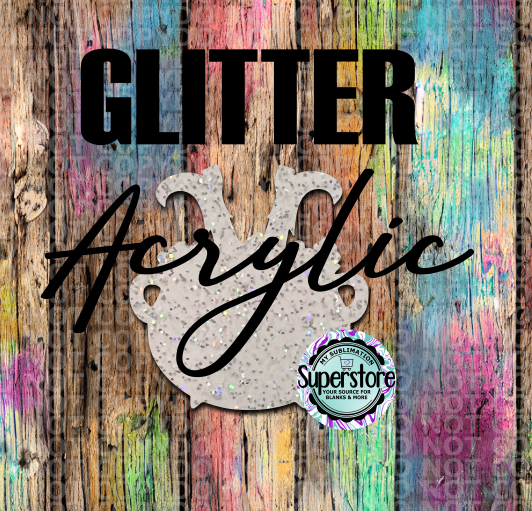 GLITTER Witch Leg Cauldron -  With or Without Hole  - Sublimation Acrylic