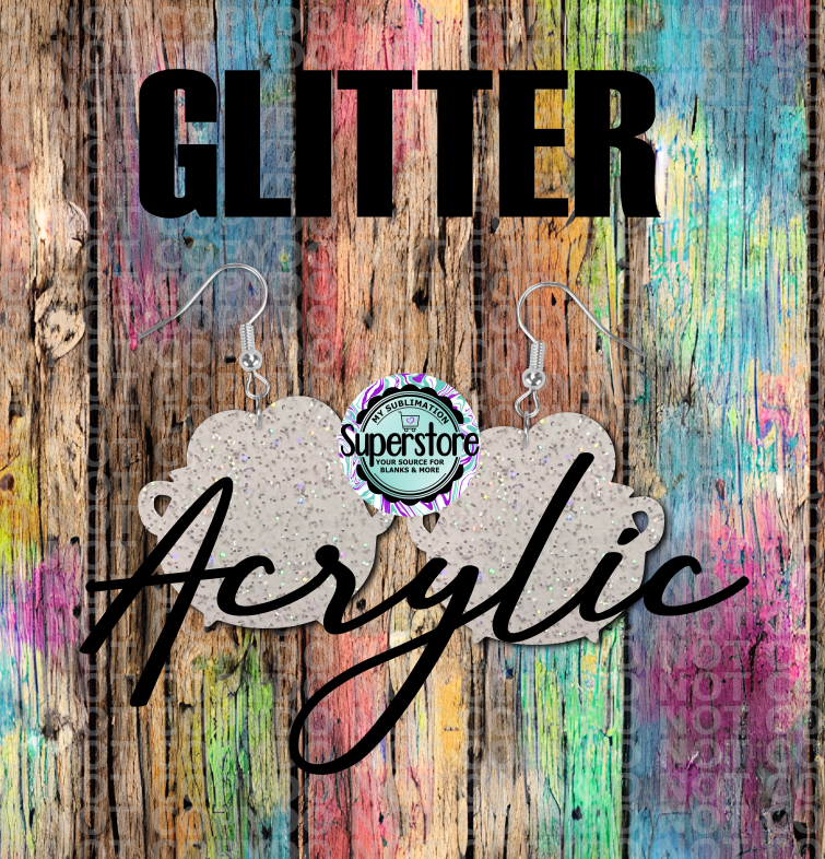 Glitter Acrylic Cauldron Badge Reels - 10 or 20 count 1.5 & 2 inch size - Sublimation Acrylic