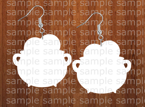 Cauldron earrings 3 sizes -  10pair - MDF Sublimation