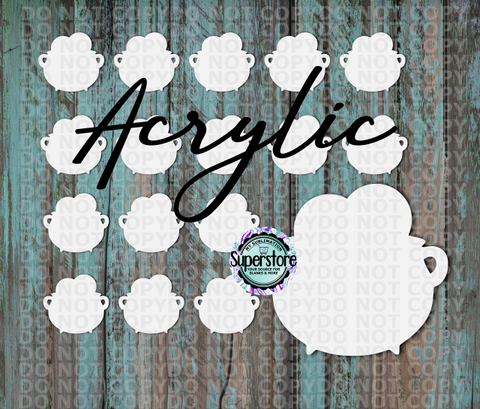 Acrylic Cauldron - 10 or 20 count 1.5 & 2 inch size - Sublimation Acrylic