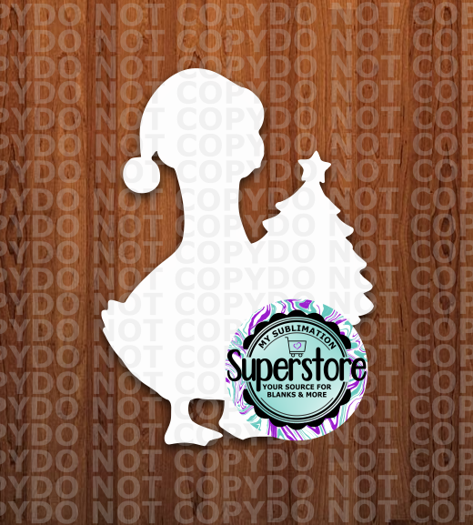 Christmas Tree Goose - With or Without Hole - Sublimation Blank MDF