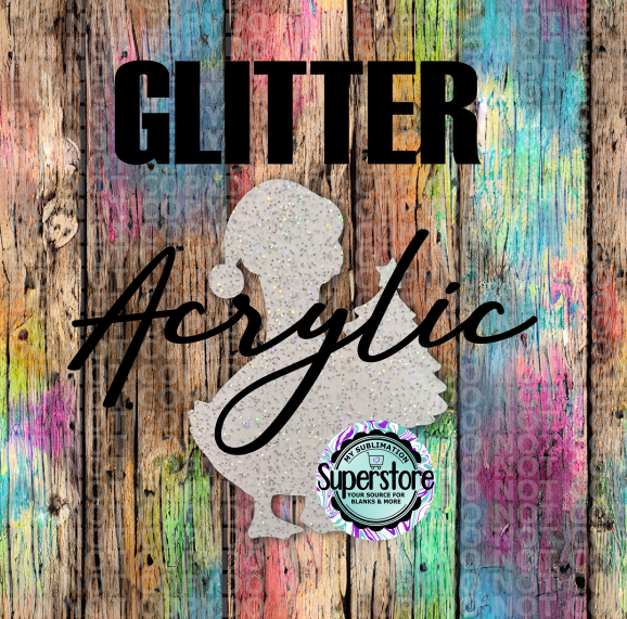 GLITTER Christmas Tree Goose  - With or Without Hole  - Sublimation Acrylic