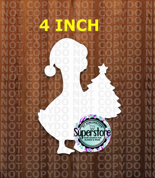 Christmas Tree Goose - With or Without Hole - Sublimation Blank MDF