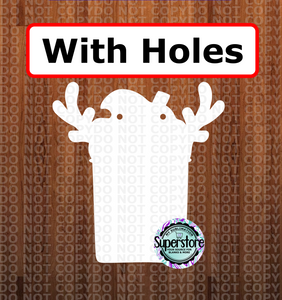 Deer coffee - WITH holes - Sublimation Blank MDF