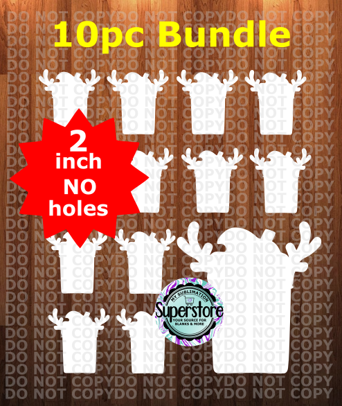 1.5 or 2 inch - Deer coffee - (great for badge reels & hairbow centers)