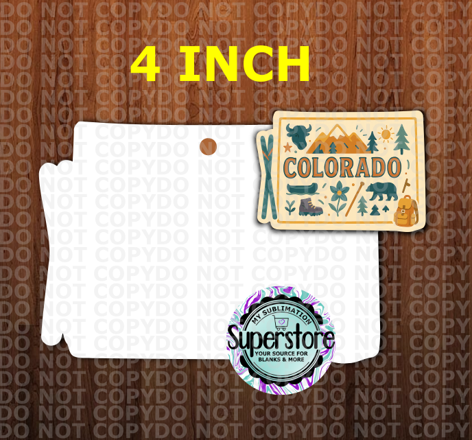 (4 inch) - Special Colorado  MDF Single Sided - Ornament