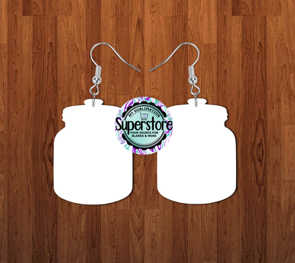 Jar - earrings 3 sizes 1, 1.5 inch or 2 inch MDF - BULK PURCHASE 10pair
