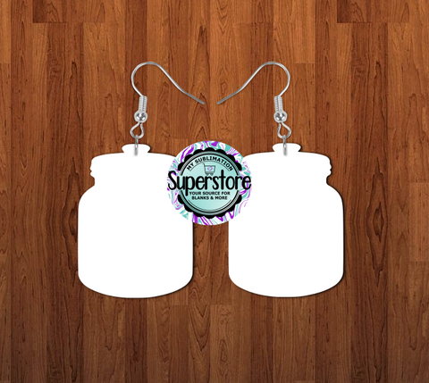 Jar - earrings 3 sizes 1, 1.5 inch or 2 inch MDF - BULK PURCHASE 10pair