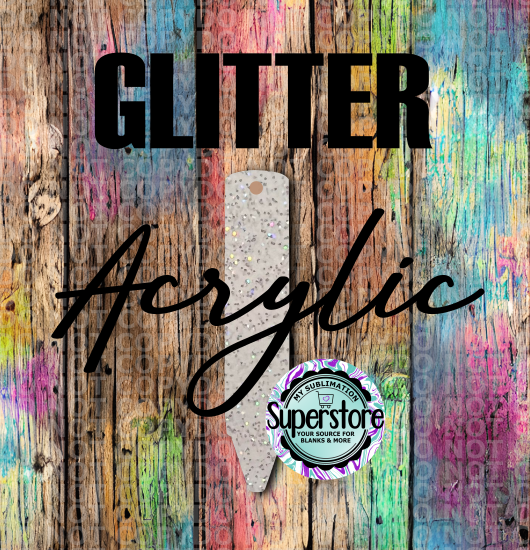 GLITTER Crayon - With or Without Hole  - Sublimation Acrylic