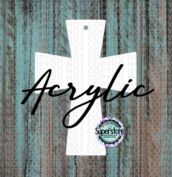 Acrylic Cross With or Without Hole  - Sublimation Acrylic