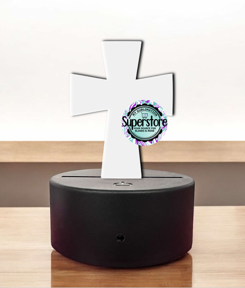 Acrylic Cross Light Base Blank  - Sublimation Acrylic