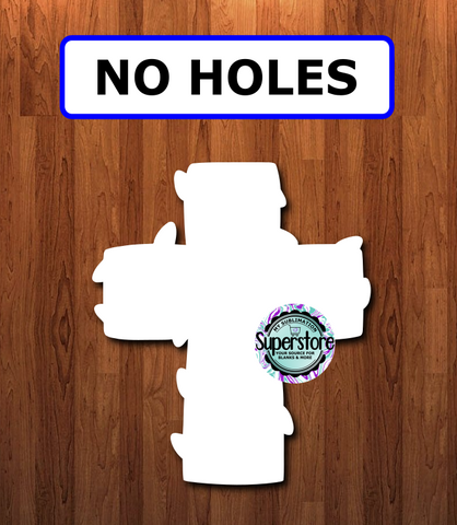 Cross with lights - NO holes - Sublimation Blank MDF