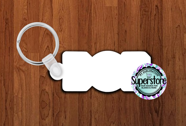 3 inch DAD  keychain - Single sided sublimation mdf blank