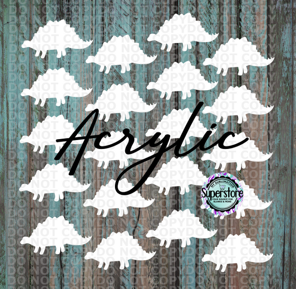 Acrylic Dinosaur - 10 or 20 count  1.5 & 2 inch size - Sublimation Acrylic
