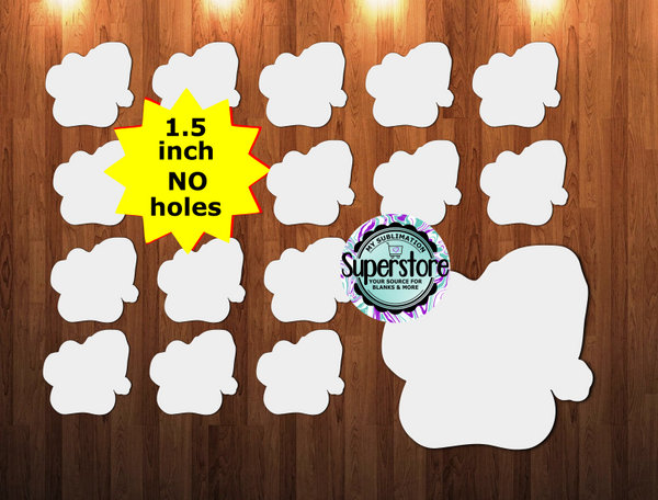 10 or 20pc bundle - 1.5 or 2 inch size Santa Hat Dog Paw - (great for badge reels & hairbow centers) (Copy)