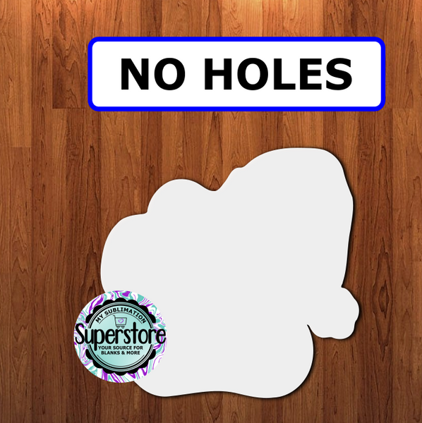 Santa Hat Dog Paw - NO holes - Sublimation Blank MDF