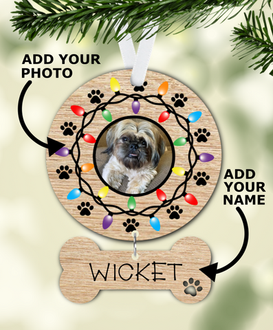 Digital Download - 2pc dog personalized ornament - made for our blanks