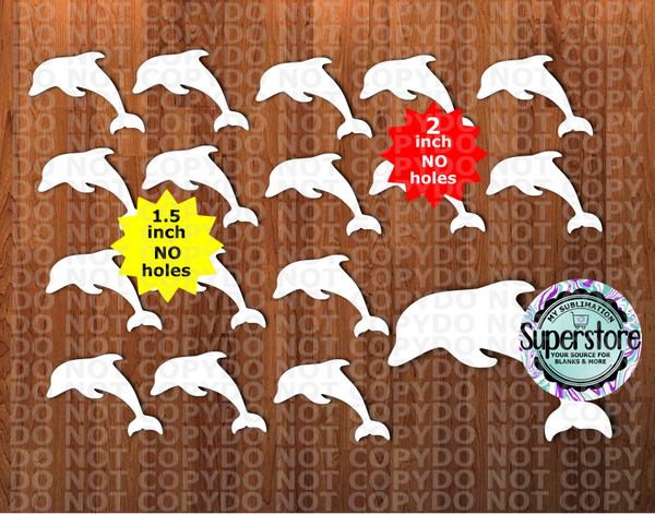 Dolphin - 10 or 20pc bundle - 1.5 or 2 inch size (great for badge reels & hairbow centers)