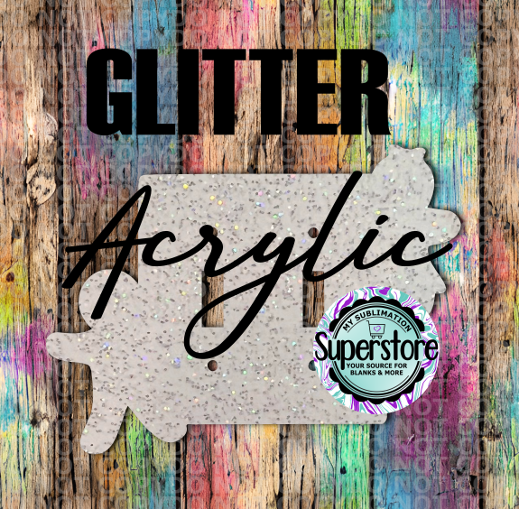 Glitter Acrylic - Double Light Switch Cover - Gingerbread  - Sublimation Acrylic
