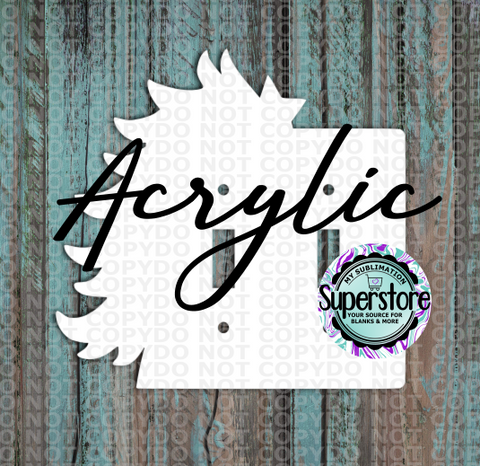 Clear Acrylic - Double Light Switch Cover - Side Tree  - Sublimation Acrylic