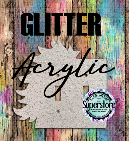 Glitter Acrylic - Double Light Switch Cover - Side tree  - Sublimation Acrylic