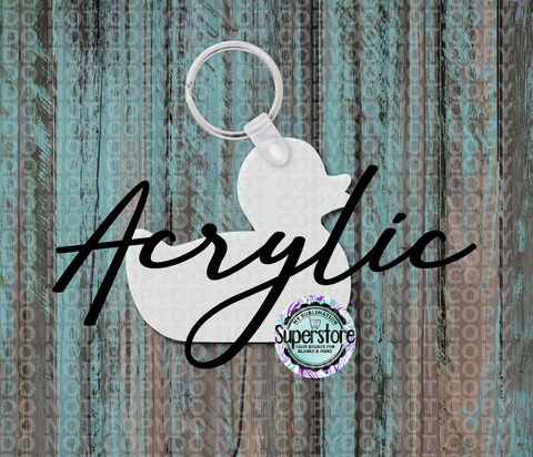 Acrylic Duck - Keychain -  Sublimation Acrylic