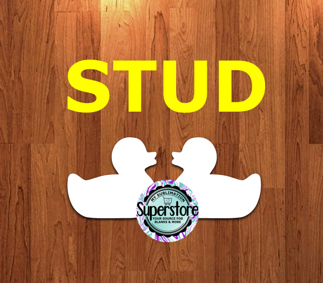 10 or 20 pair bulk buy - Duck -  .50 inch studs for earrings