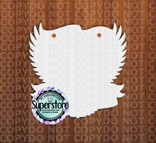 Eagle With Flag - With or Without Hole - Sublimation Blank MDF