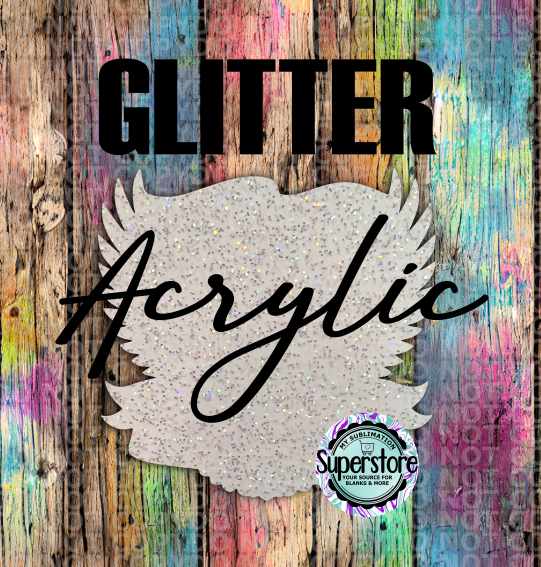 GLITTER  Eagle With Flag - With or Without Hole  - Sublimation Acrylic