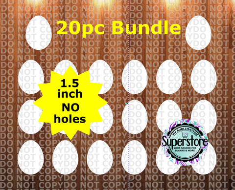 1.5 inch - Egg - (great for badge reels & hairbow centers)