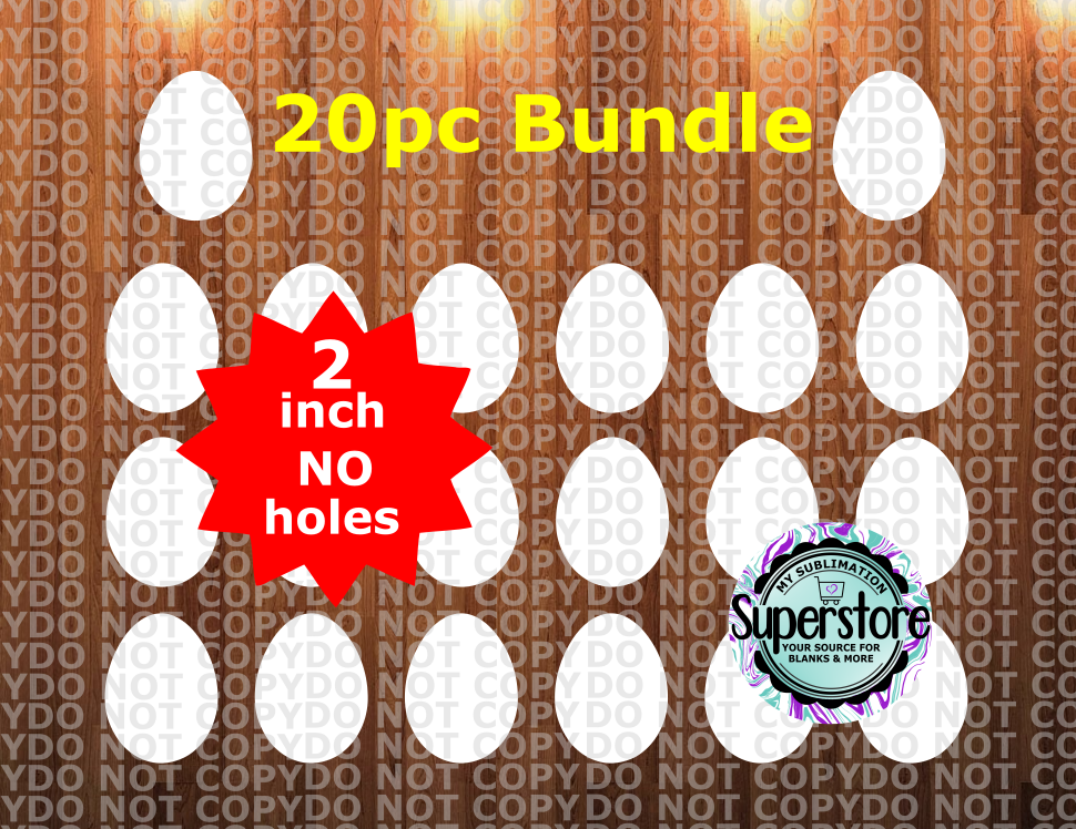 2 inch - Egg - (great for badge reels & hairbow centers)