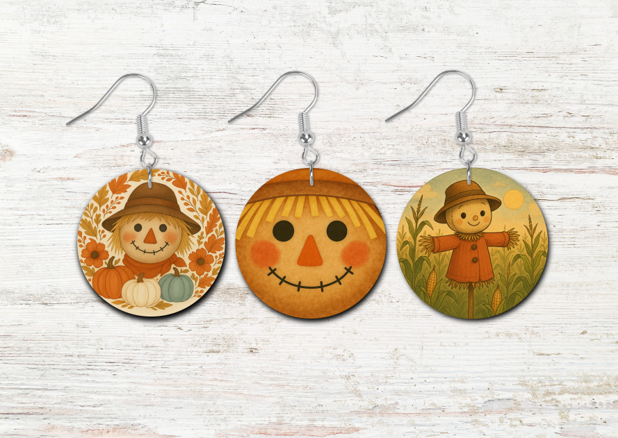 Digital Download -  Scarecrow Round Fall 3 pc Bundle - for our sublimation blanks