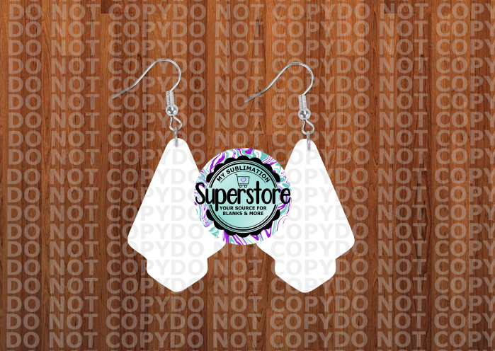 Fan  earrings - BULK PURCHASE 5 or 10pair - 1.5 inch or 2 inch - MDF Sublimation Blanks