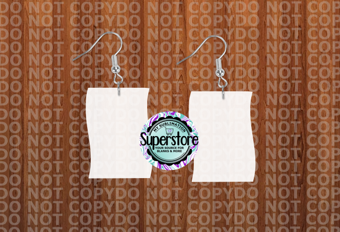 Vertical Flag earrings size 1.5 inch or 2 inch MDF - BULK PURCHASE 10pair