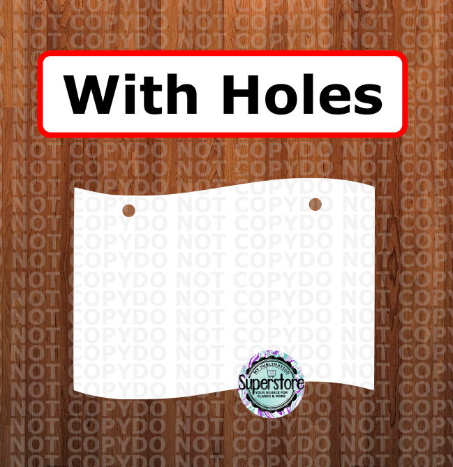 Horizontal Flag - With holes - Sublimation Blank MDF