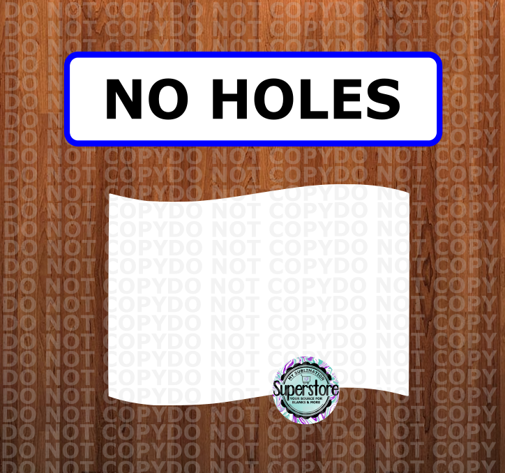 Horizontal Flag - NO holes - Sublimation Blank MDF