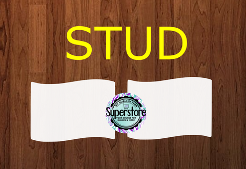 10 or 20 pair bulk buy - Flag  .60 inch studs for earrings