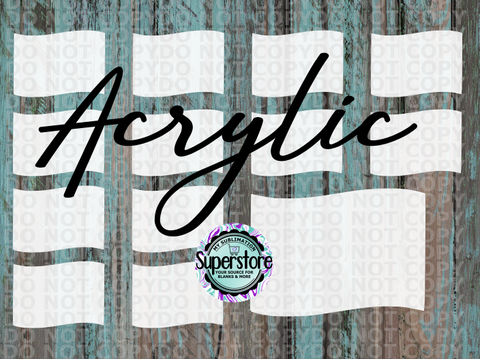 Acrylic Flag - 10 or 20 count 1.5 & 2 inch size - Sublimation Acrylic