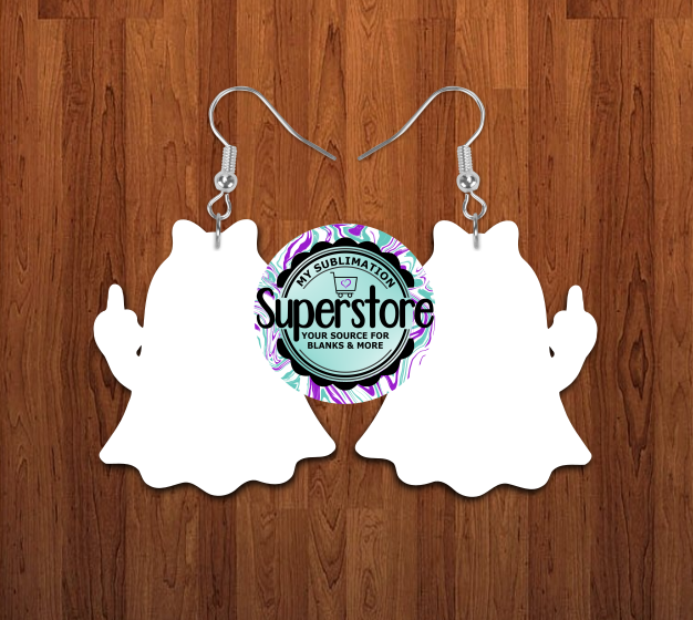 Flipping Ghost earrings size  1.5 inch or 2 inch MDF - BULK PURCHASE 10pair