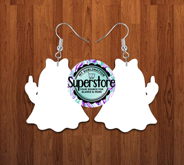 Flipping Ghost earrings size  1.5 inch or 2 inch MDF - BULK PURCHASE 10pair
