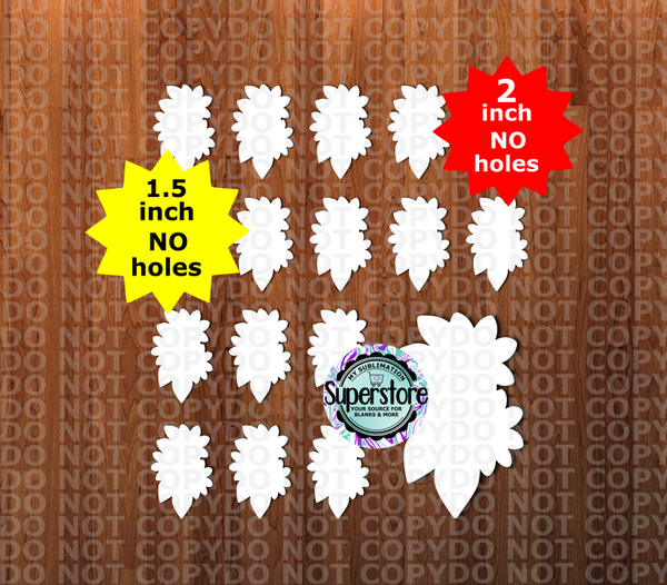 Flower Bundle - 10 or 20pc bundle - 1.5 or 2 inch size (great for badge reels & hairbow centers