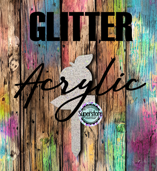 GLITTER - Apple Pencil Garden Stake - Sublimation Acrylic