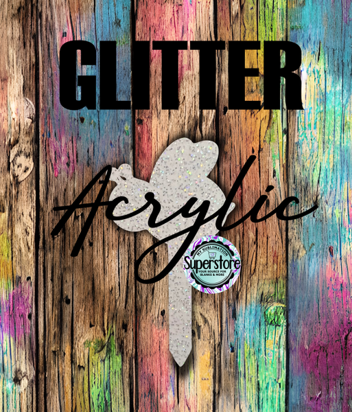 GLITTER - Bee Garden Stake - Sublimation Acrylic