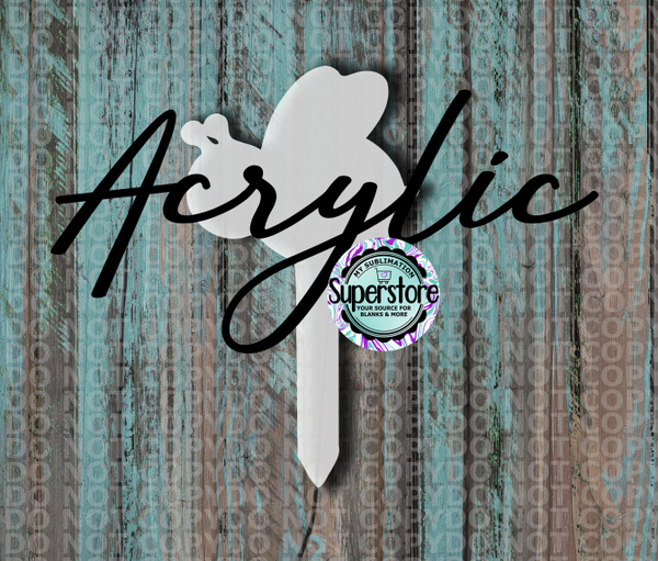 Clear Acrylic Bee Garden Stake - Sublimation Acrylic