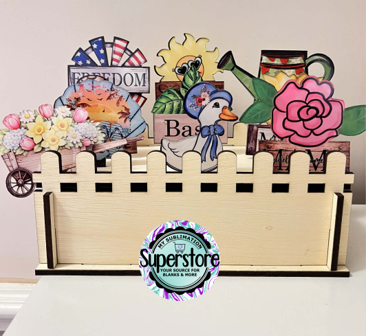 Garden Stake Box With Fence -3 options