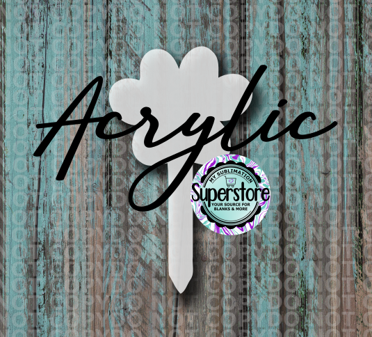 Clear Acrylic Dog Paw Garden Stake - Sublimation Acrylic