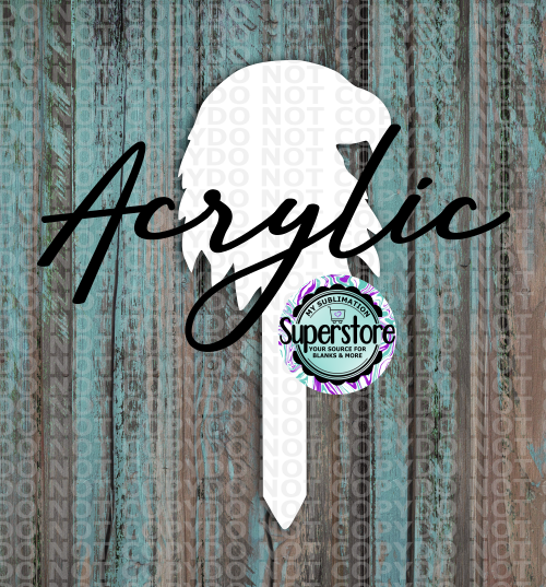 Clear Acrylic - Eagle Garden Stake - Sublimation Acrylic