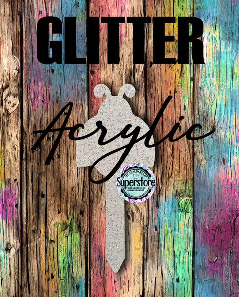 GLITTER - Ladybug Garden Stake - Sublimation Acrylic